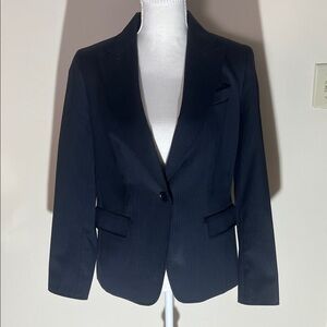 Talbots Black Pinstripe Blazer